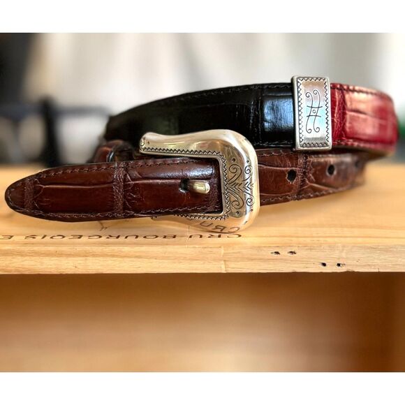VTG Western Multicolor Leather Belt Size 30\